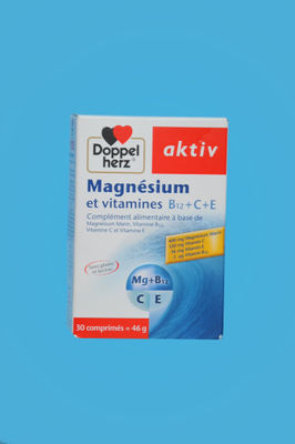 Magnésium marin et Vitamines B12+C+E 30 comprimés