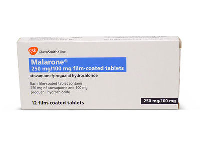 Malarone 250/100mg Atovaquone/Proguanil Tablet