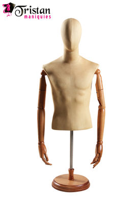 Male bust with wooden arms - Foto 4