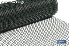 Malla de PVC | Hueco cuadrado de 20 mm | Color verde | Medida 1 x 25 m