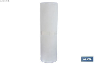 Malla de PVC | Hueco cuadrado de 5 mm | Color blanco | Medida 1 x 25 m