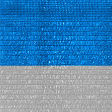 Malla de Sombreo Ratcher (Azul y blanca). Rollo 2x100m