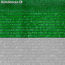 Malla de Sombreo Ratcher (Verde y blanca). Rollo 2x100m