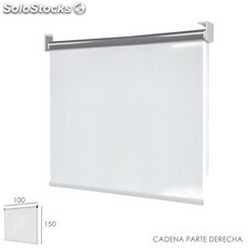 Mampara Cortina Enrollable PVC Transparente, Medidas 100 x 150 cm. Cadena Lado