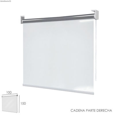Mampara Cortina Enrollable PVC Transparente, Medidas 100 x 150 cm. Cadena Lado