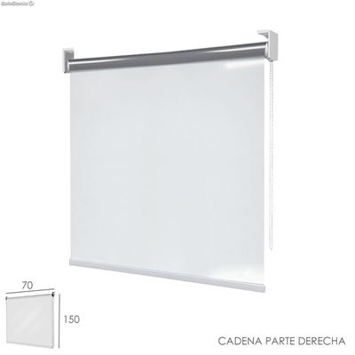 Mampara Cortina Enrollable PVC Transparente, Medidas 70 x 150 cm. Cadena Lado