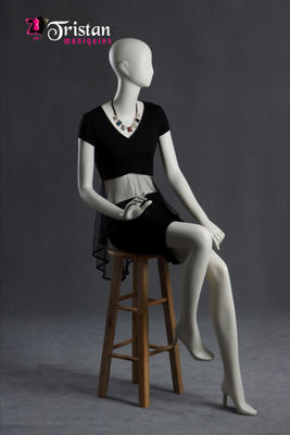 manequim feminino Abstract sentado branco pérola - Foto 2