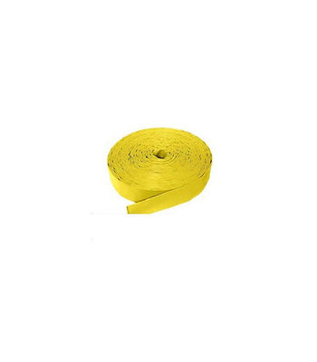 Manguera plana riego 70 mm diametro amarilla resistente al paso tractores