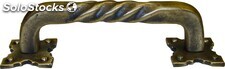 Manillon salomonico asas con placas laton patinado (220mm)