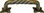 Manillon salomonico asas con placas laton patinado (220mm) - 1