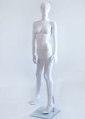 Maniqui mujer con pelo y rostro esculpido(Blanco mate) - Foto 2