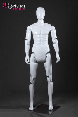 Mannequin mâle sans mobile visage blanc / articulable complètement - Photo 5