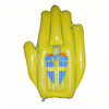 Mano hinchable gigante en PVC color amarillo con logo o escudo para animación