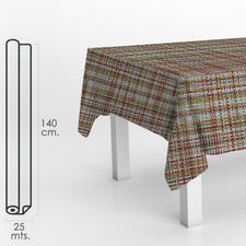 Mantel Hule Rollo Modelo Textil Impermeable Antimanchas PVC 140 cm. x 20 metros.