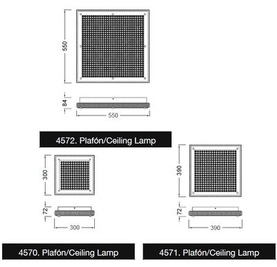 Mantra Mantra Glas LED Deckeleuchte Square Klein 30 Cm LED 1x18W Glas/ - Foto 2