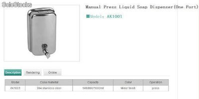 Manual Press Liquid Soap Dispenser(One Port)