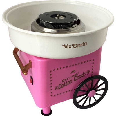 Máquina algodón de azúcar MXONDA MX-AZ2765 500W estilo retro rosa/blanco