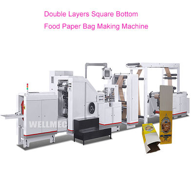 Máquina automática para fabricar bolsas de papel con dos capas