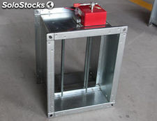 Maquina de compuertas contra incendio rectangular fire Dampers riveting platform