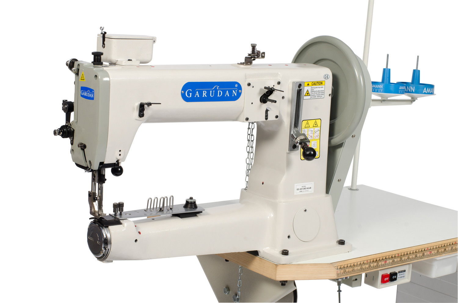 Máquina de coser de brazo Garudan brazo largo y pesado