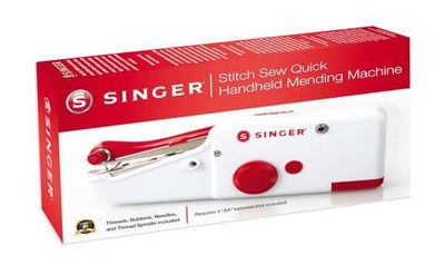 Máquina de coser Singer MANUAL Punta recta dobladillos a pilas blanco y rojo