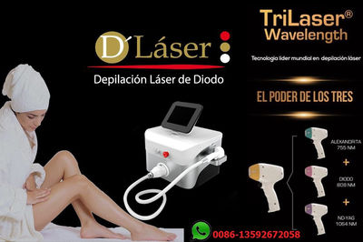 Máquina de depilación laser profesional indolora 755+ 808+1064nm/somos fabrica