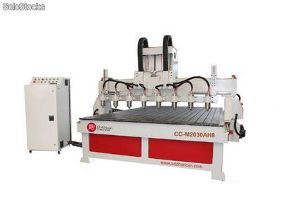 Máquina de grabado cnc con ocho cabezales