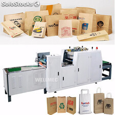 Máquina de impresión de bolsas de papel de compras de 3 colores de alimentación