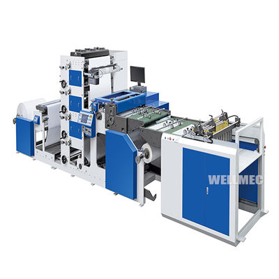 máquina de impresión flexográfica de papel sándwich con corte de hojas en línea