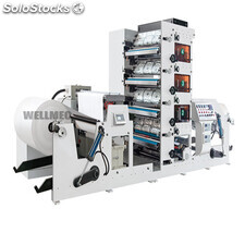 Máquina de impresión flexográfica de rollo de papel térmico de 4 colores