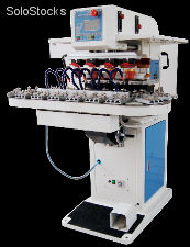 Máquina de Tampografía de 4 Colores con Tintero Hermético y Conveyor Horizontal