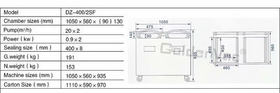 Máquina de vacío automática para alimentos DZ-400/2SF - Foto 3