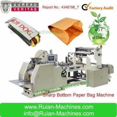 Máquina formadora de bolsas de papel de alimentos