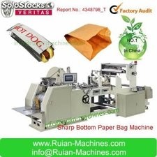 Máquina formadora de bolsas de papel de alimentos