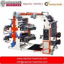 máquina impresora flexográfica con cuatros colores