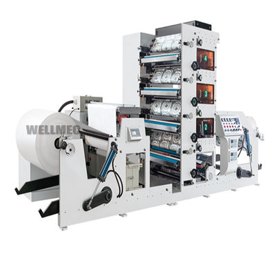 Máquina Impresora flexográfica de rollo de papel térmico de cuatricromía