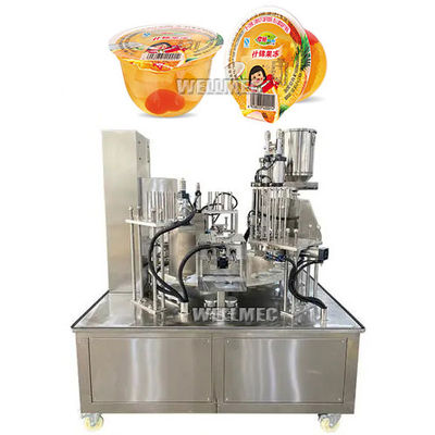 Máquina llenadora y selladora rotativa de vasos de papel con salsa de soja - Foto 2