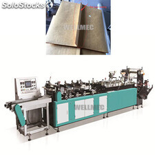 Máquina para fabricar bolsas papel de sello central y sello fondo