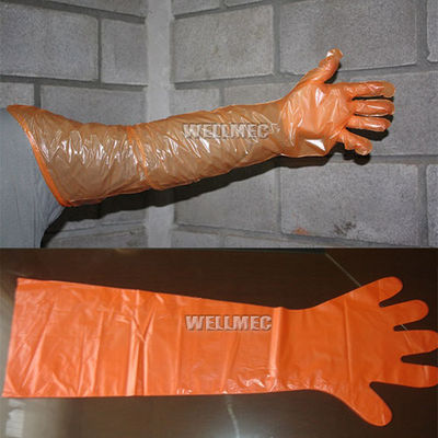 Máquina para fabricar guantes desechables de manga larga de plástico