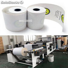 máquina para fabricar rollos de papel térmico con unidades de impresión en línea