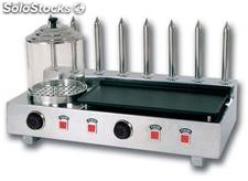 Maquina para hot dogs con 1 vaporizador con 8 pinchos y plancha P 8 Ref. 219