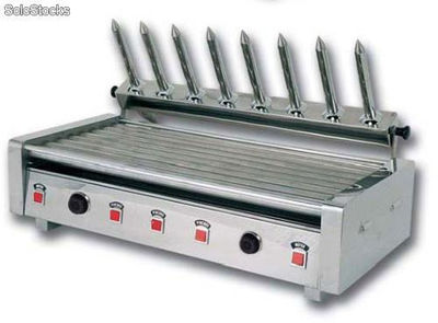 Maquina para hot dogs con 8 pinchos y 8 rodillos rotatorios R 8 P 8 Ref. 219