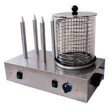 Maquina para hot dogs con vaporizador y 4 pinchos para pan CP Ref 240*