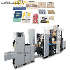Máquina procesa la bolsa de papel de alimentacion con la impresora 4 colores