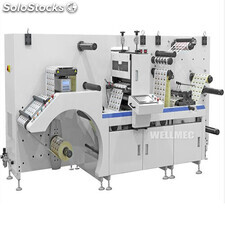 Máquina troqueladora rotativa/semirrotativa con impresión flexo semirrotativa