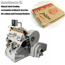 Máquina troqueladora y plegadora de papel manual para cartón de caja de pizza