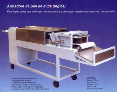 Maquinas para elaboracion de Pan de Miga Gigante (Pan Ingles Gigante)