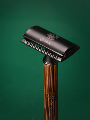 Maquinilla de afeitado clásico de Zinc con mango de Bambú - Foto 5