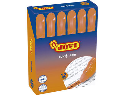 Marcador de cera gel jovi fluorescente naranja caja de 12 unidades - Foto 2