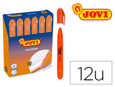 Marcador de cera gel jovi fluorescente naranja caja de 12 unidades